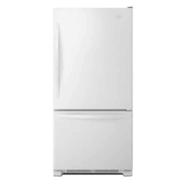 NEW Whirlpool® 19 cu. ft. Bottom-Freezer Refrigerator with Freezer Drawer WRB329DFBW