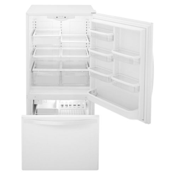 NEW Whirlpool® 19 cu. ft. Bottom-Freezer Refrigerator with Freezer Drawer WRB329DFBW - Image 2