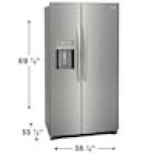 OPEN BOX 25.6 Cu. Ft. 36" Standard Depth Side by Side Refrigerator GRSS2652AF - Image 3